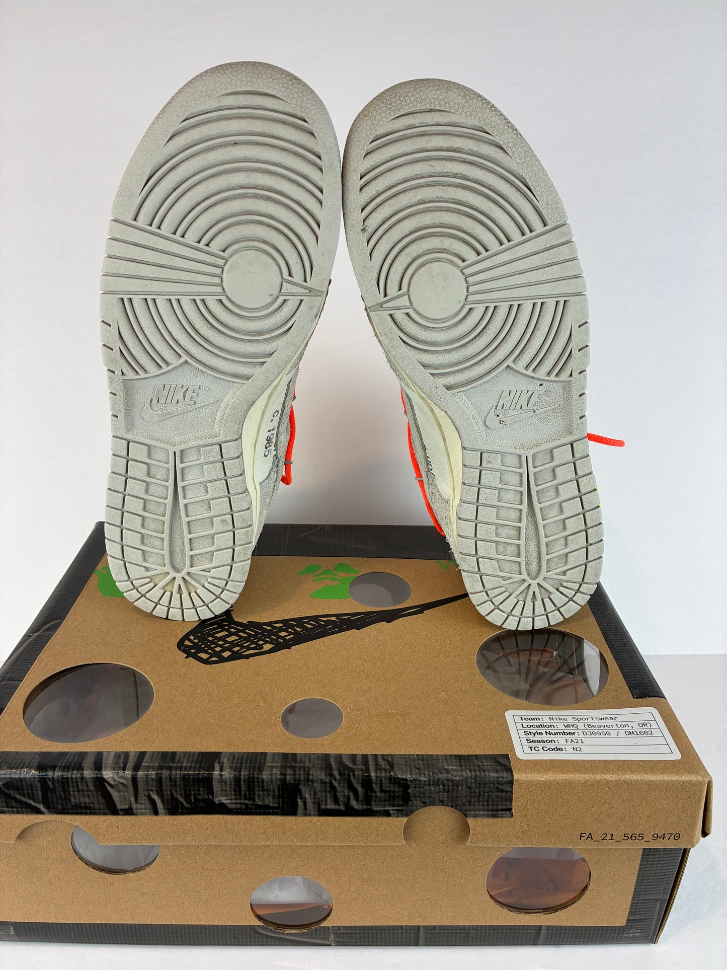 Nike Off-White x Dunk Low Lot 11 of 50 Size 9.5 DJ0950 108