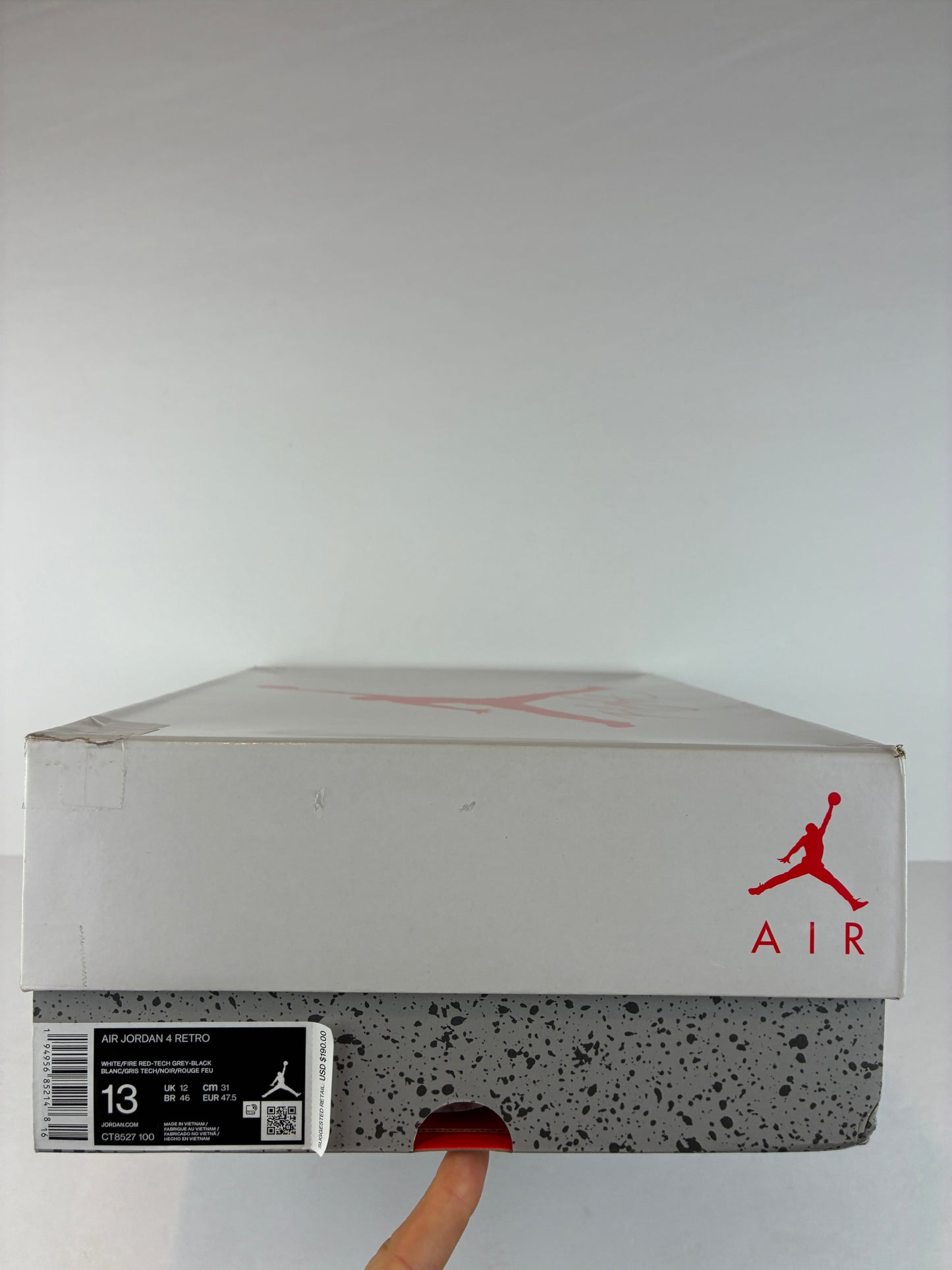 Jordan 4 Retro Mid White Oreo Size 13 CT8527 100