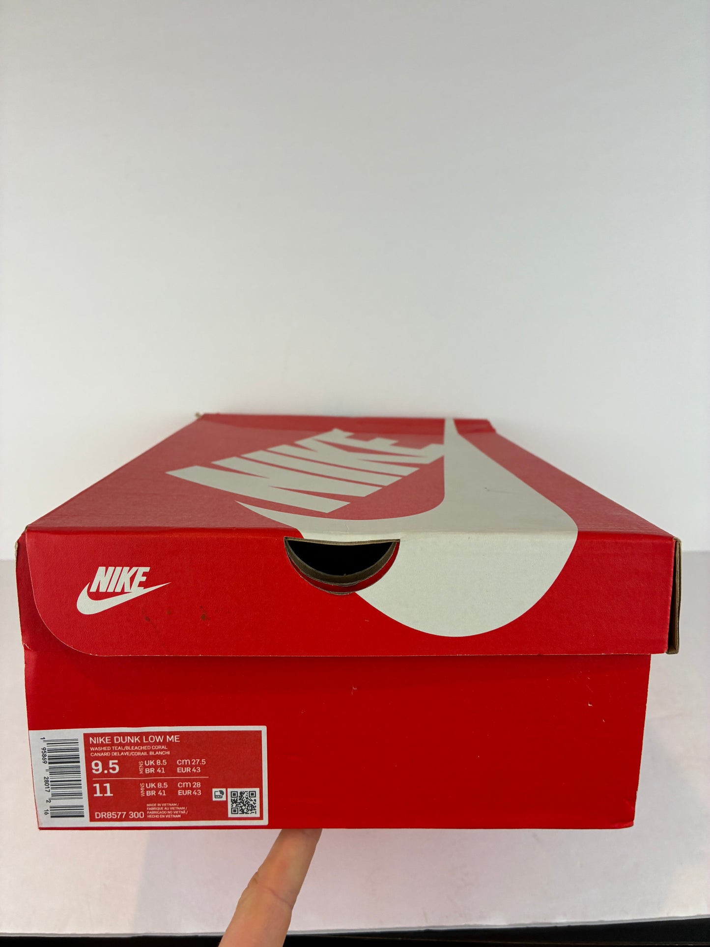 Nike Dunk Low Washed Teal Snakeskin Size 9.5 DR8577 300