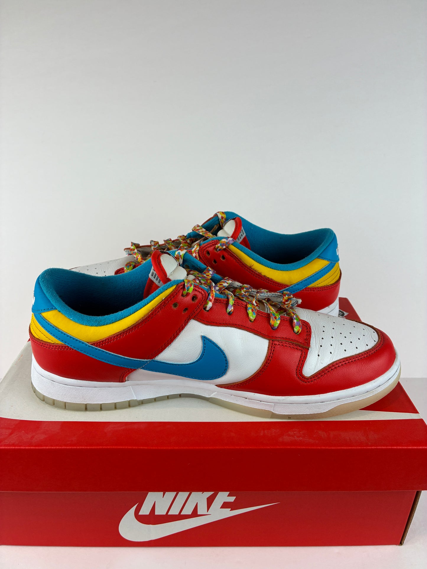 Nike Dunk Low x LeBron James x Fruity Pebbles Red Size 11 DH8009 600
