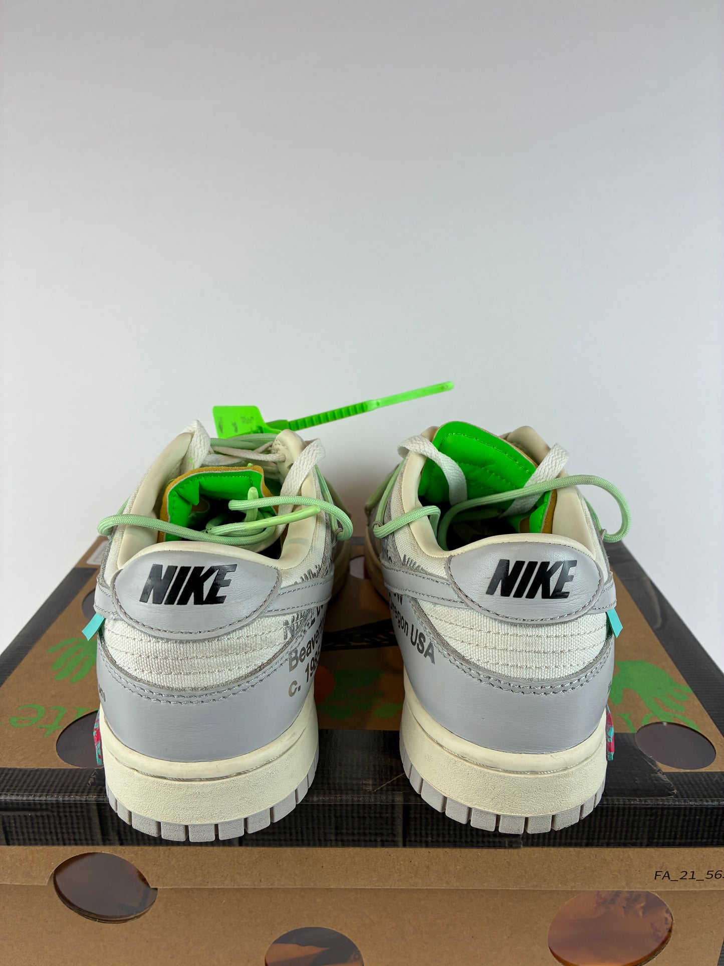 Nike Off-White x Dunk Low Lot 07 of 50 Size 9.5 DM1602 108