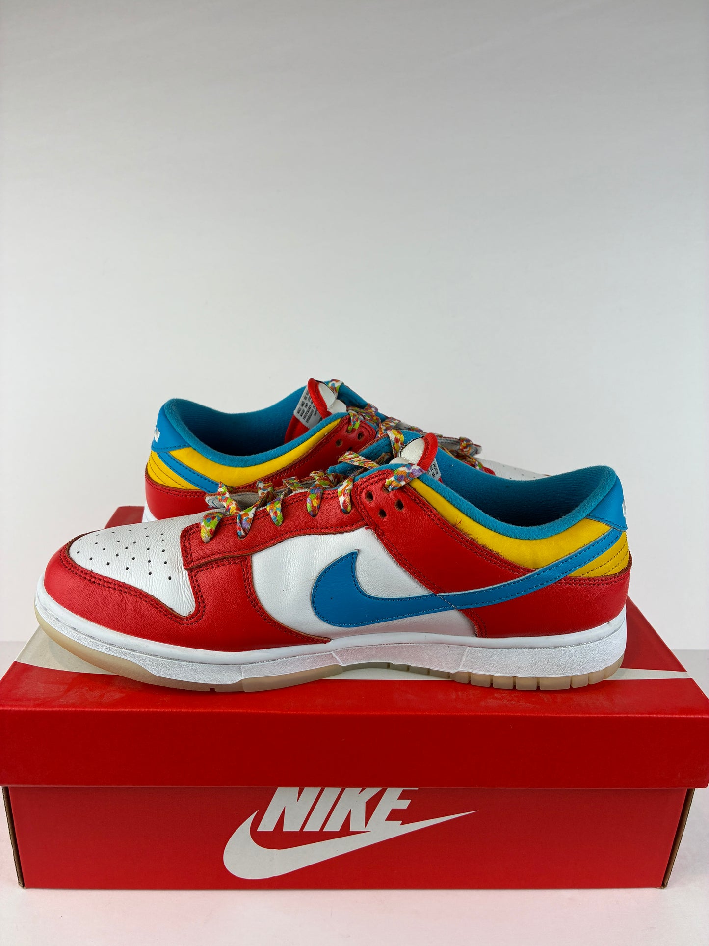 Nike Dunk Low x LeBron James x Fruity Pebbles Red Size 11 DH8009 600