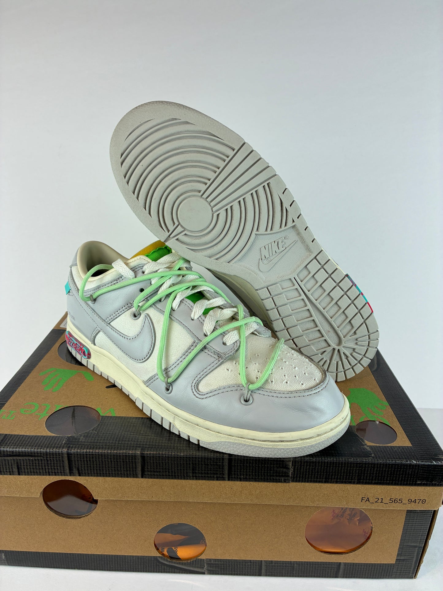 Nike Off-White x Dunk Low Lot 07 of 50 Size 9.5 DM1602 108