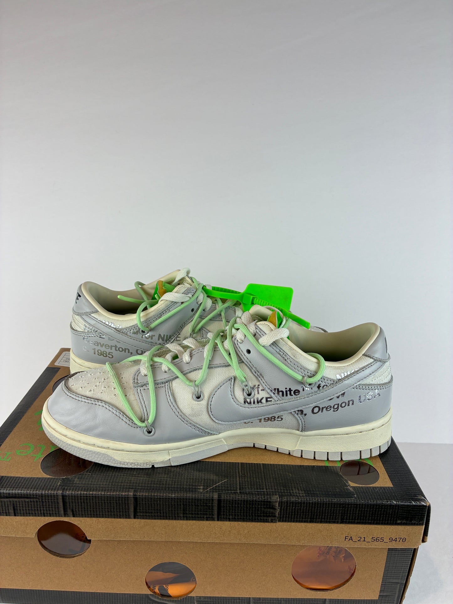 Nike Off-White x Dunk Low Lot 07 of 50 Size 9.5 DM1602 108