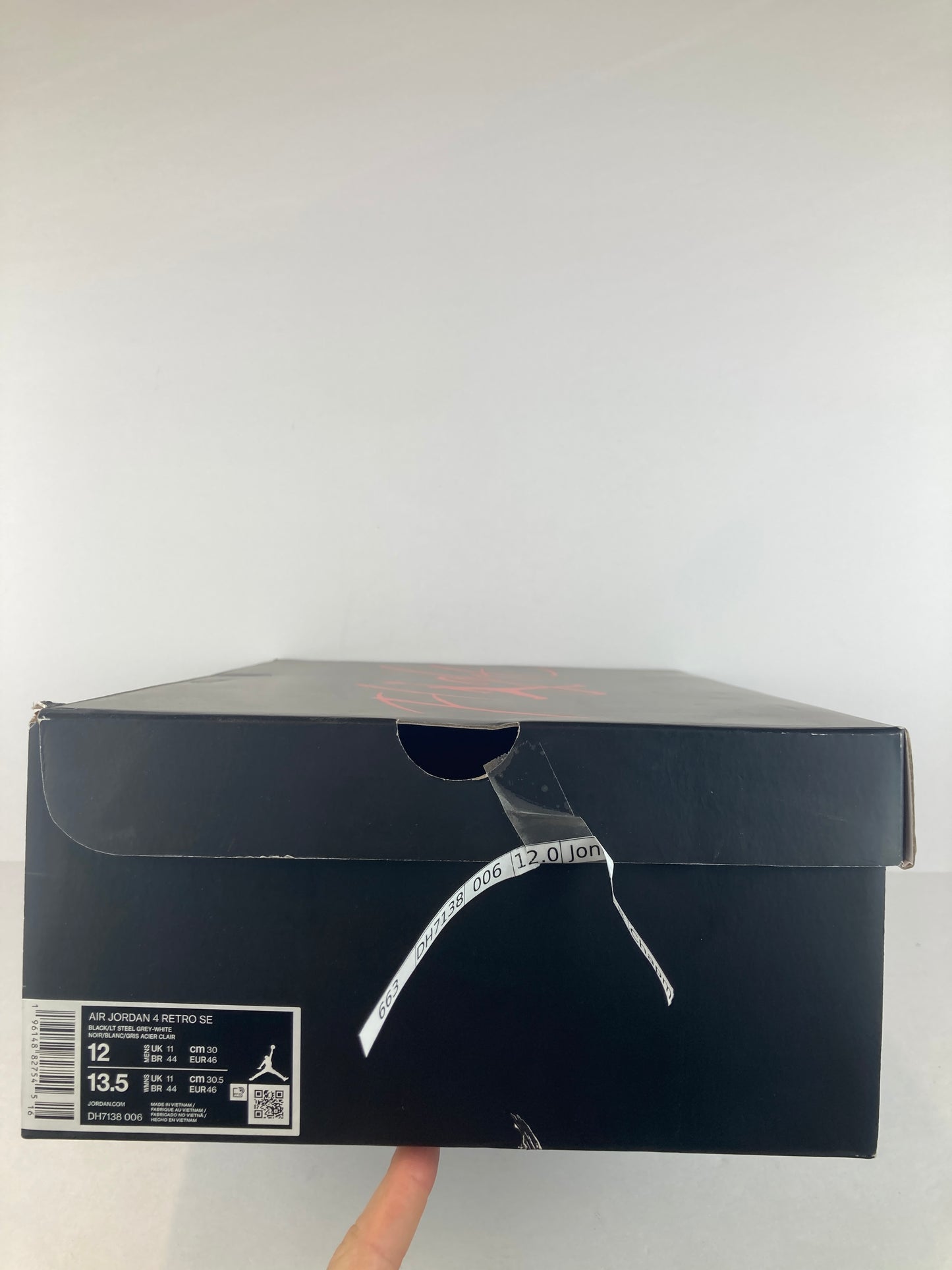 Jordan 4 Retro SE Mid Black Canvas Size 12 DH7138 006