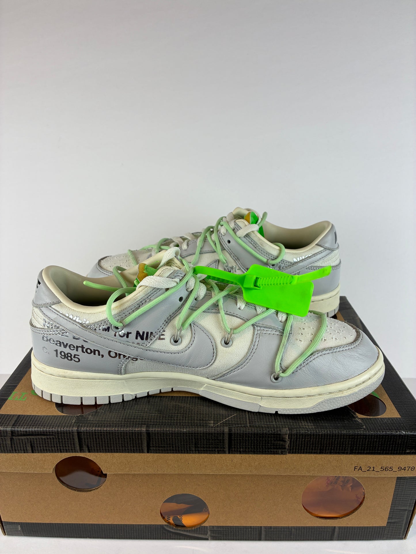 Nike Off-White x Dunk Low Lot 07 of 50 Size 9.5 DM1602 108