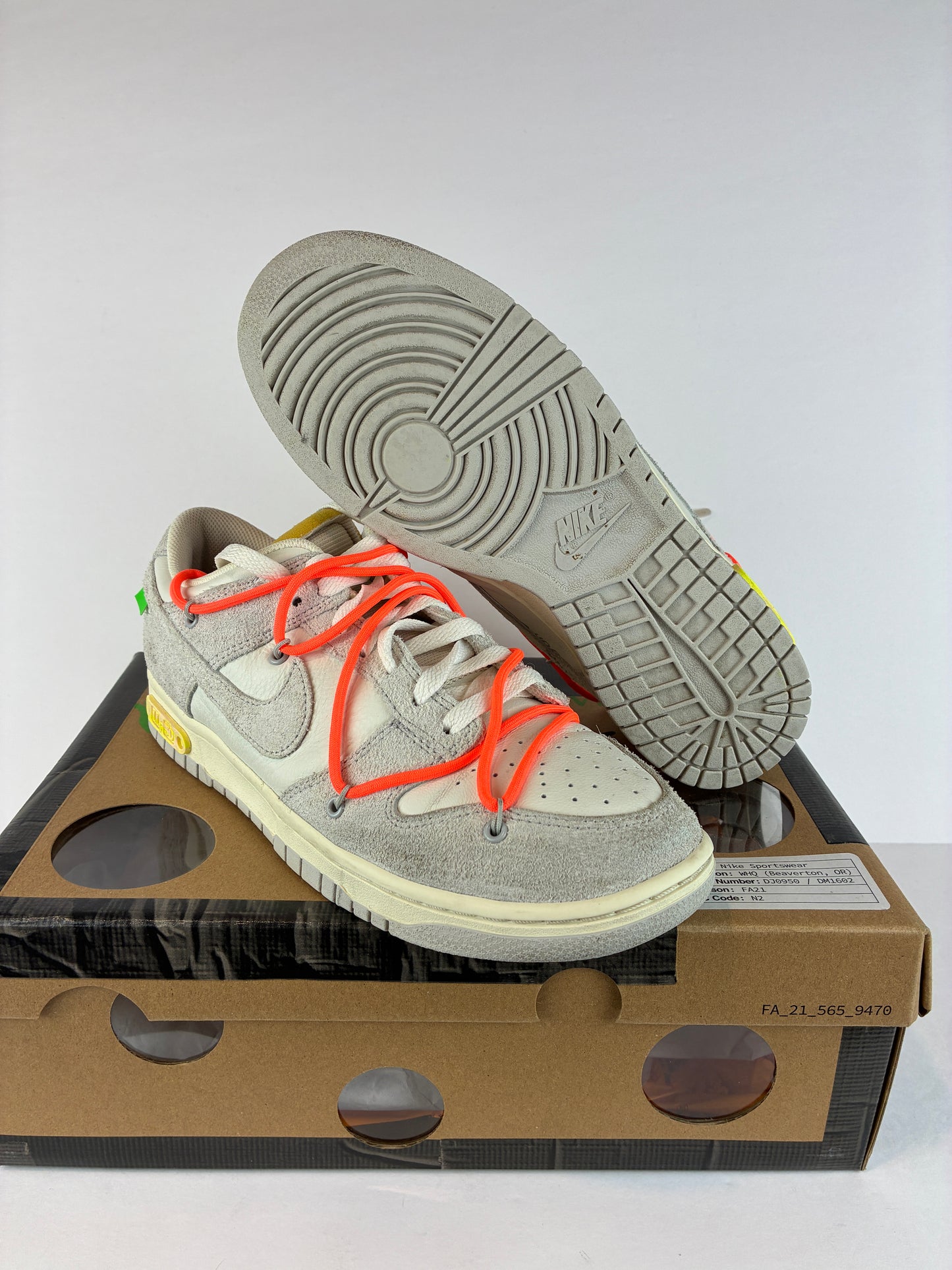 Nike Off-White x Dunk Low Lot 11 of 50 Size 9.5 DJ0950 108