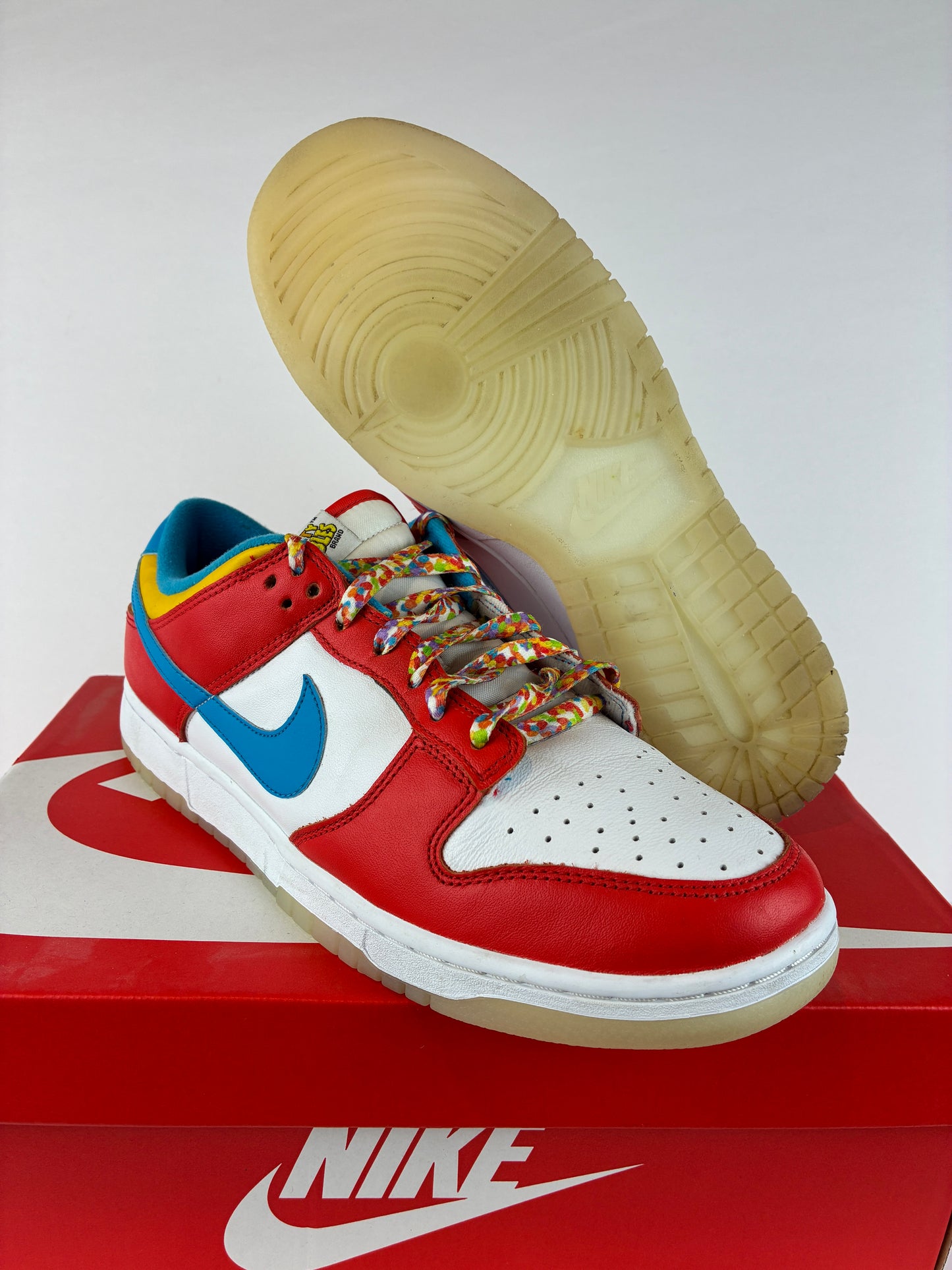 Nike Dunk Low x LeBron James x Fruity Pebbles Red Size 11 DH8009 600